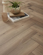 herringbone rustic oak