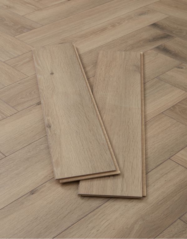 herringbone rustic oak
