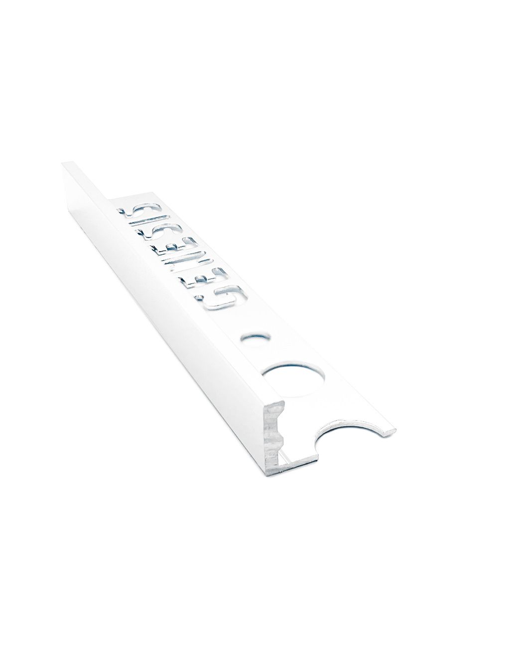 Aluminium Straight Edge Tile Trim - White