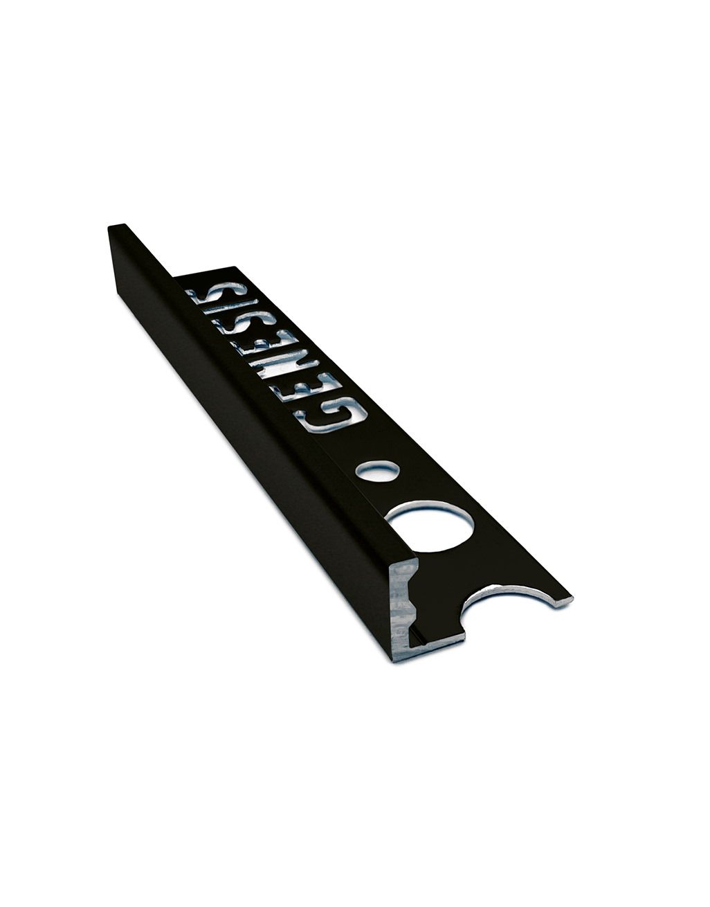 Aluminium Straight Edge Tile Trim - Matt Black