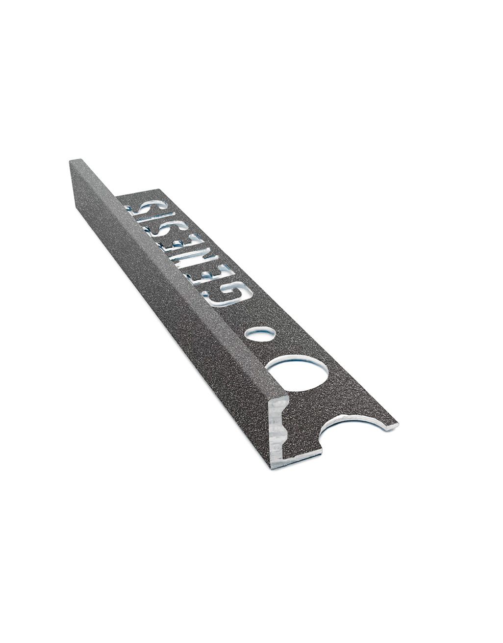 Aluminium Straight Edge Tile Trim - Dark Granite