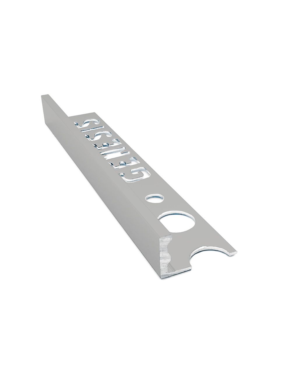 Aluminium Straight Edge Tile Trim - Grey