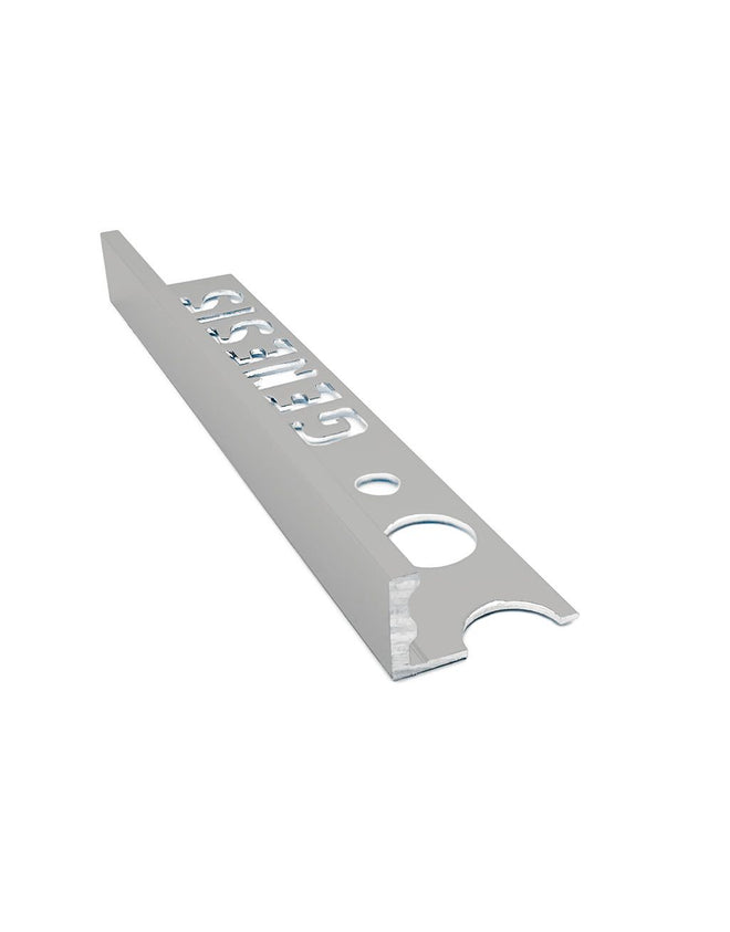 Aluminium Straight Edge Tile Trim - Grey