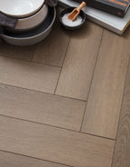 luxe herringbone spiced honey oak laminate flooring