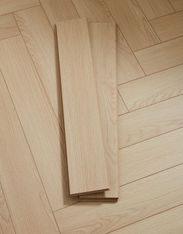 luxe herringbone vanilla oak laminate flooring