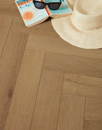 luxe herringbone natural oak laminate flooring