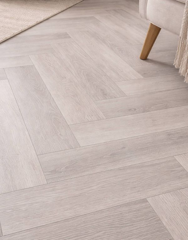luxe herringbone frosted oak laminate flooring
