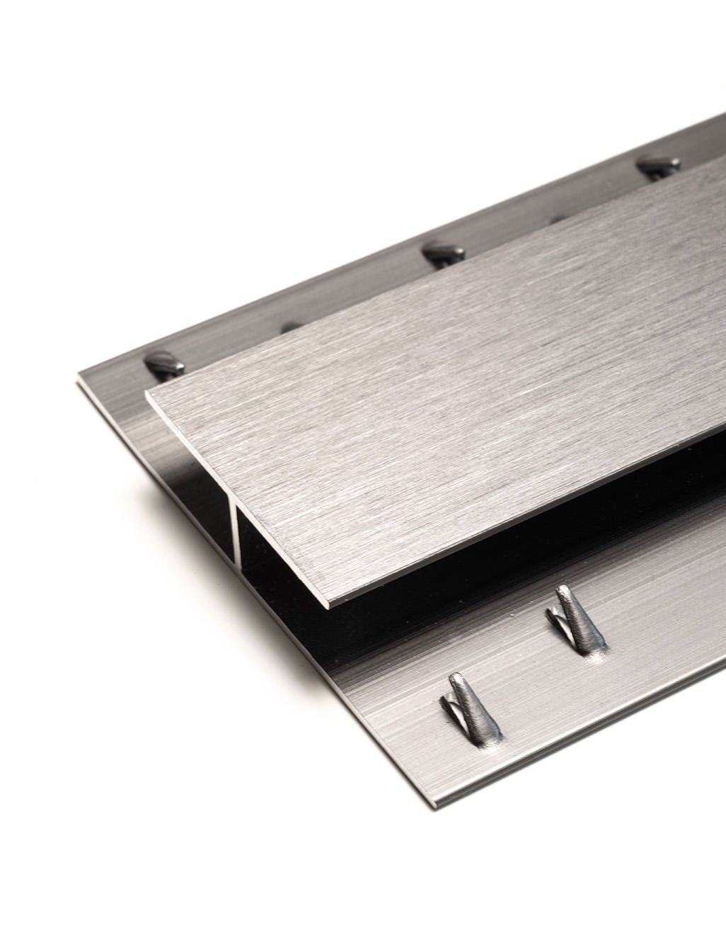 Premium Dual Edge Floor Edging - Brushed Pewter