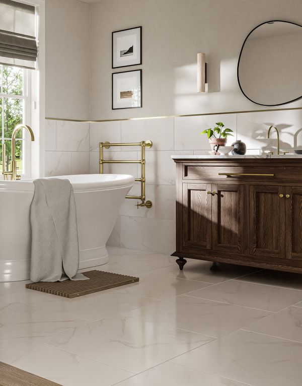santa maria white marble 30cm x 60cm