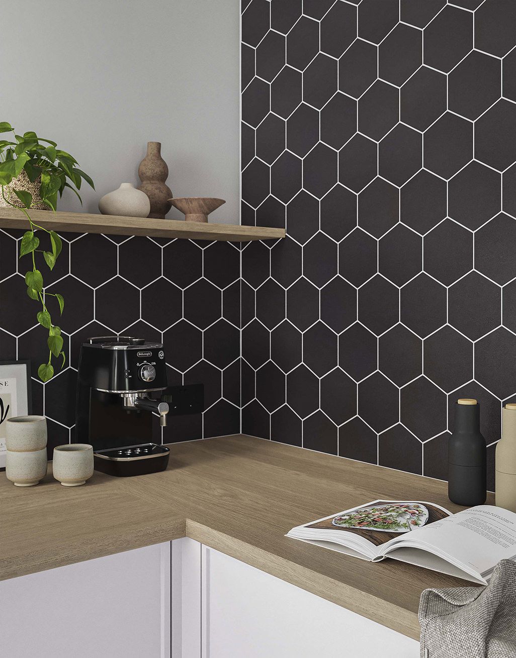 Eden Black Hex - 16cm x 14cm