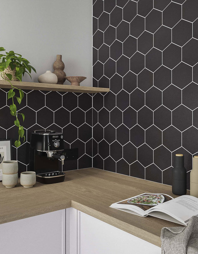 Eden Black Hex - 16cm x 14cm