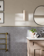 eden grey hex 16cm x 14cm