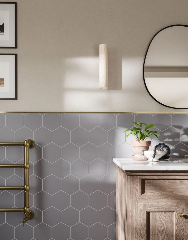 eden grey hex 16cm x 14cm
