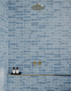 Islay Glazed Blue Subway Tile - 5cm x 15cm