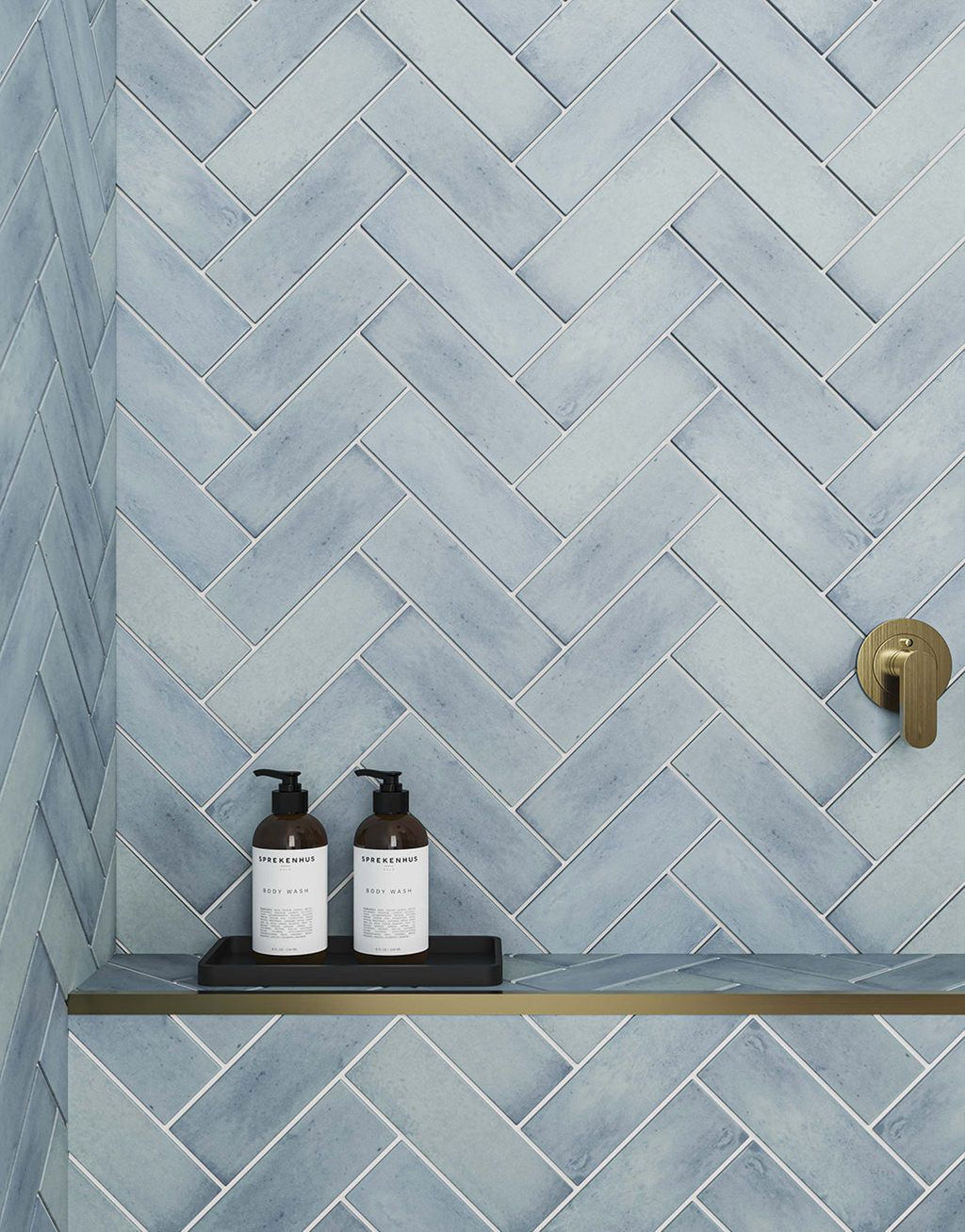 Islay Glazed Teal Subway Tile - 5cm x 15cm
