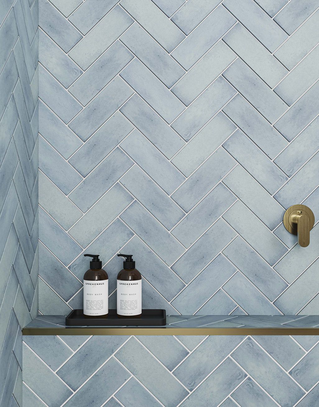 Islay Glazed Teal Subway Tile - 5cm x 15cm
