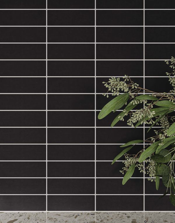 corin black subway tile 5cm x 15cm