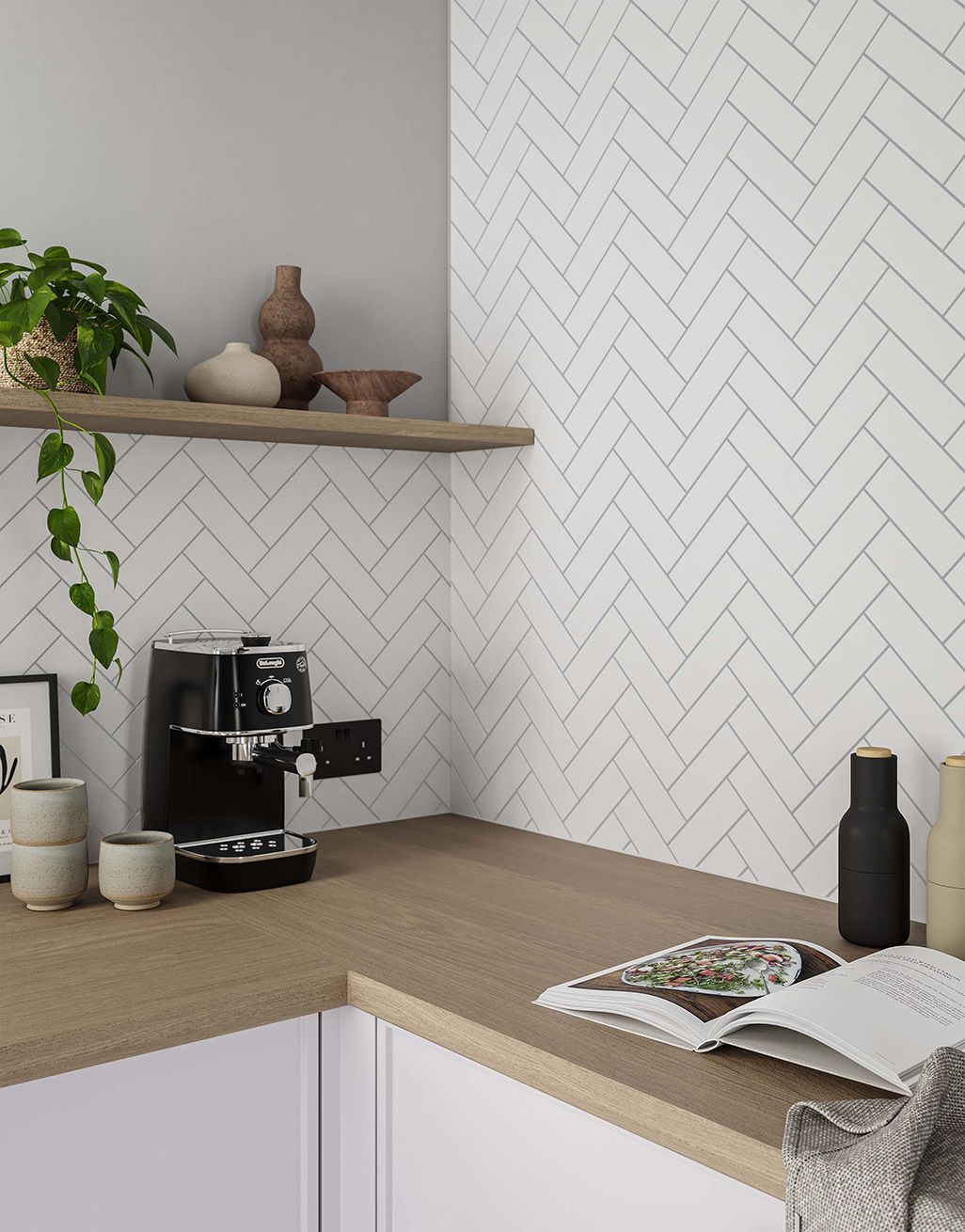 Corin White Subway Tile - 5cm x 15cm