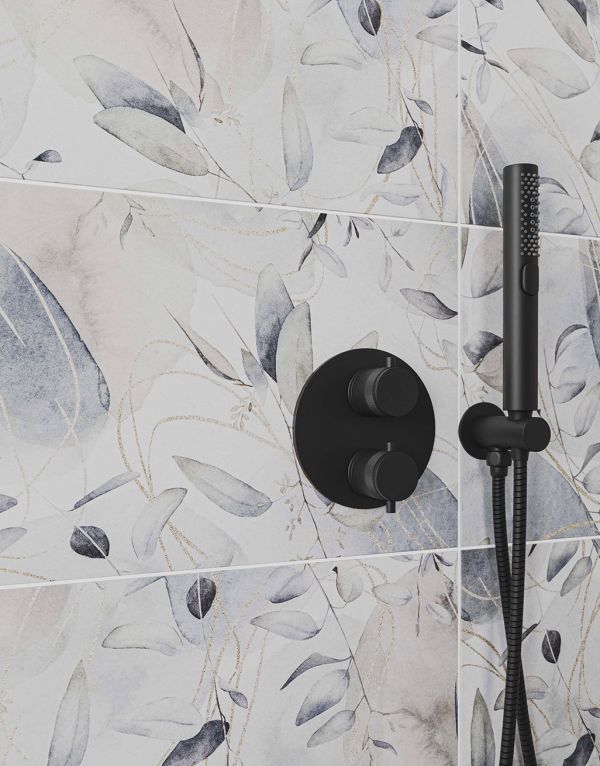 flora grey patterned 30cm x 60cm