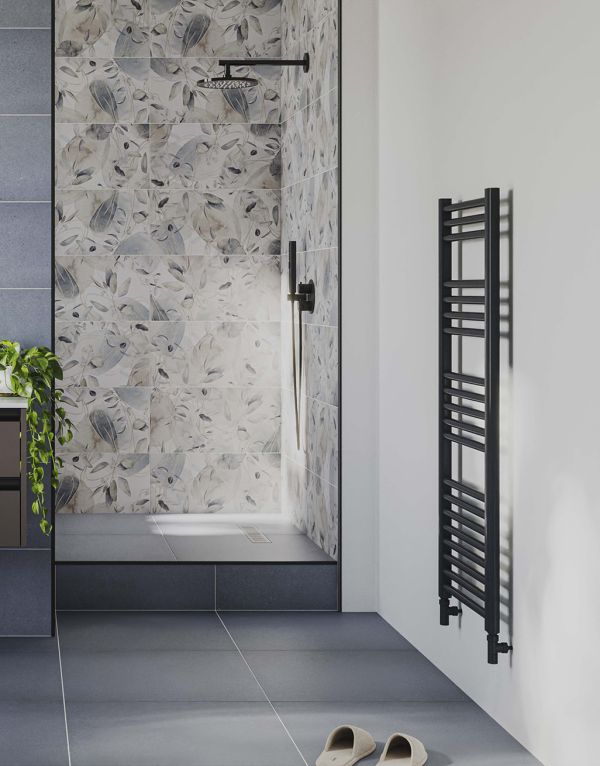 flora grey patterned 30cm x 60cm