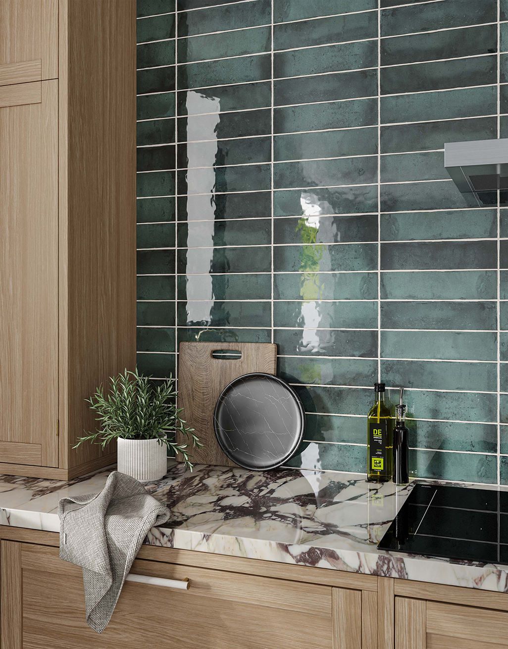 Astrid Emerald Subway Tile - 7.3cm x 30cm