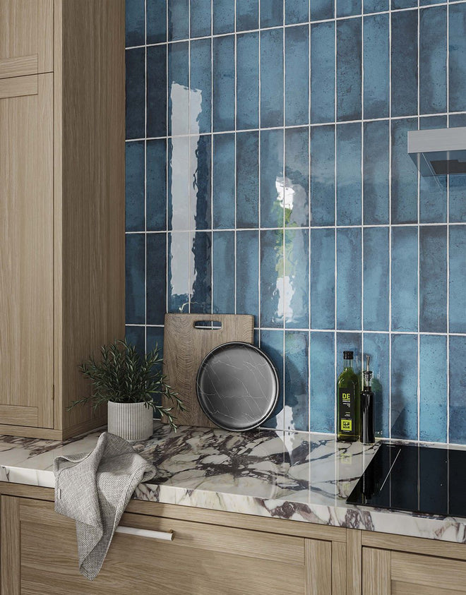 Astrid Turquoise Subway Tile - 7.3cm x 30cm