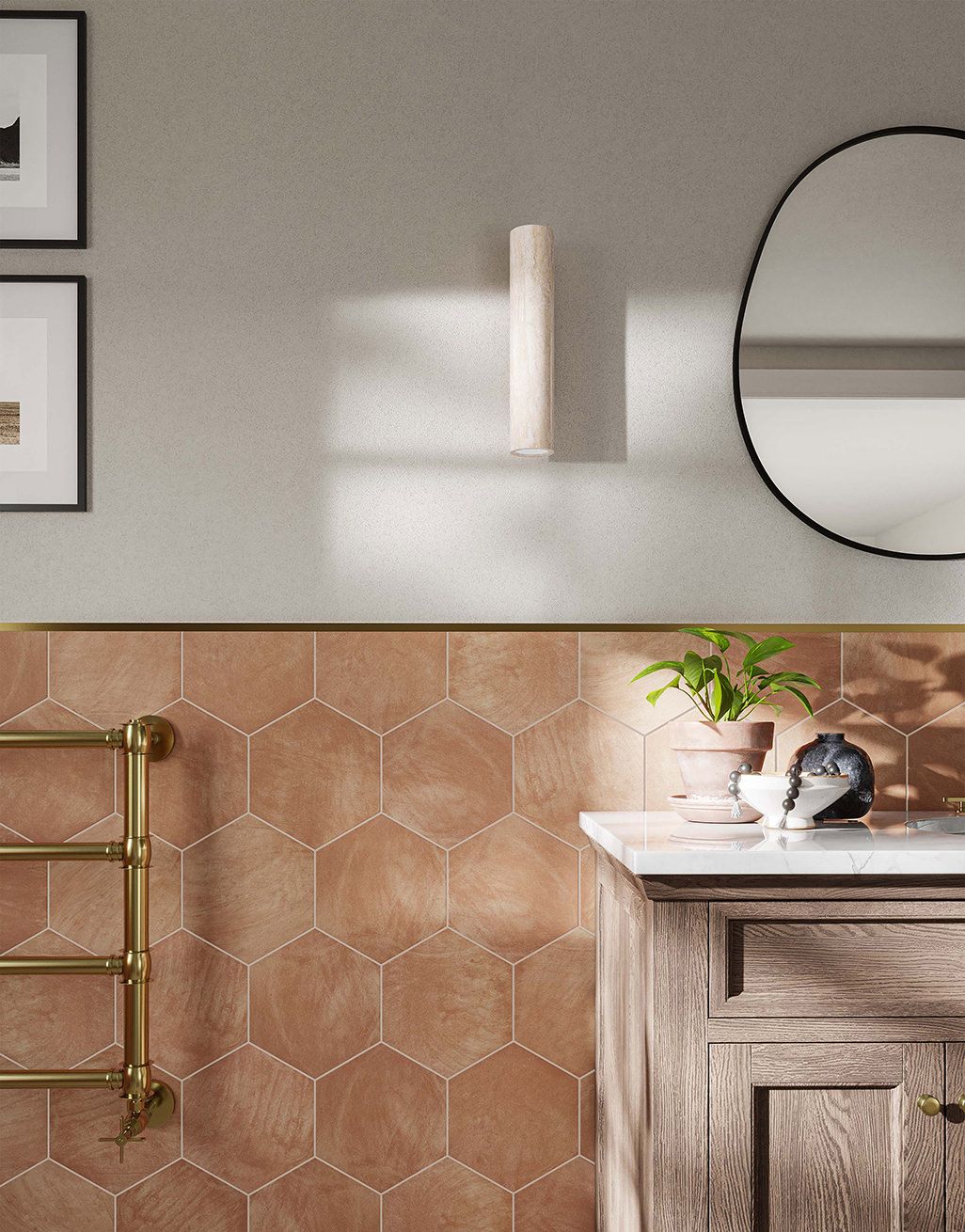 Orla Terracotta Hex - 19.8cm x 22.8cm