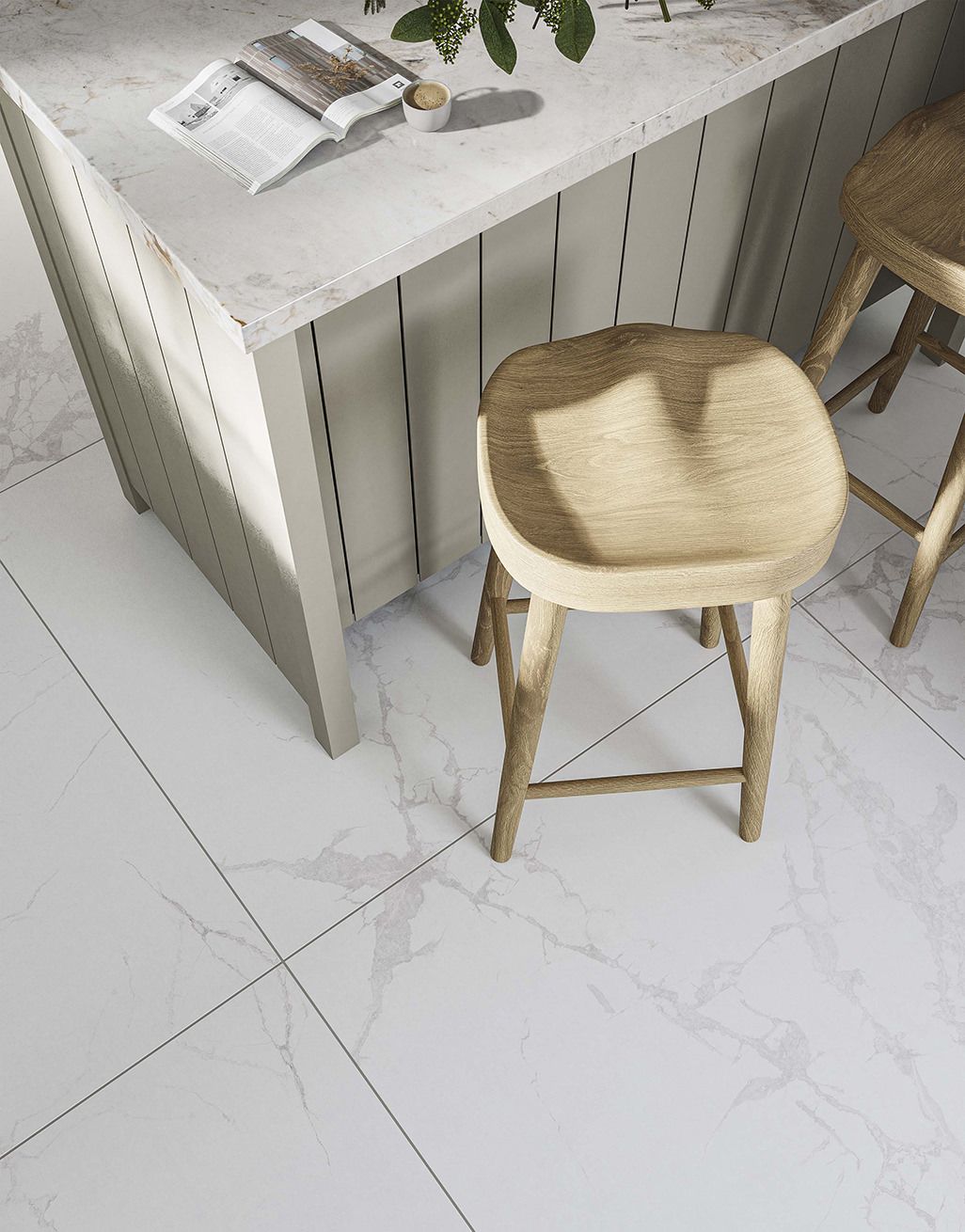 Carraway White Marble - 100cm x 100cm