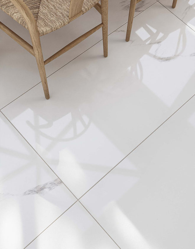 Elowen White Marble - 60cm x 120cm