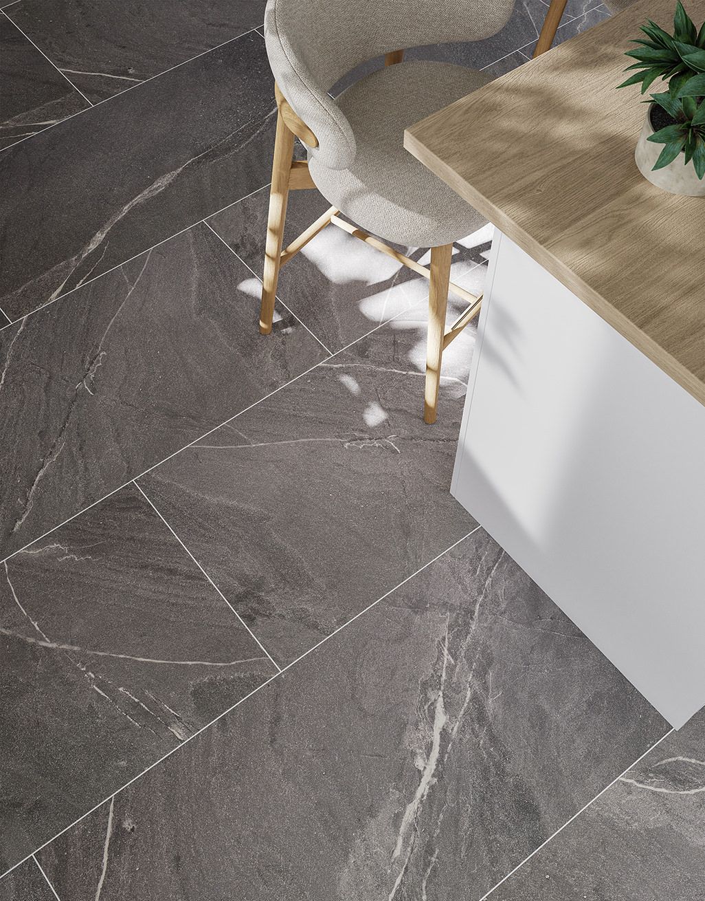Ophelia Anthracite Stone - 60cm x 120cm