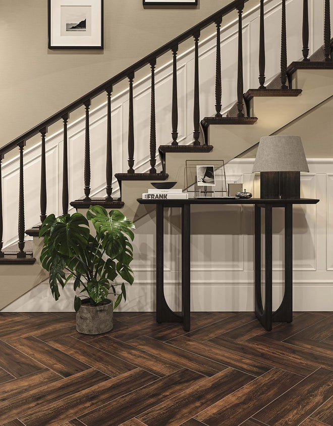 Winslow Hickory Oak Herringbone - 60cm x 15cm