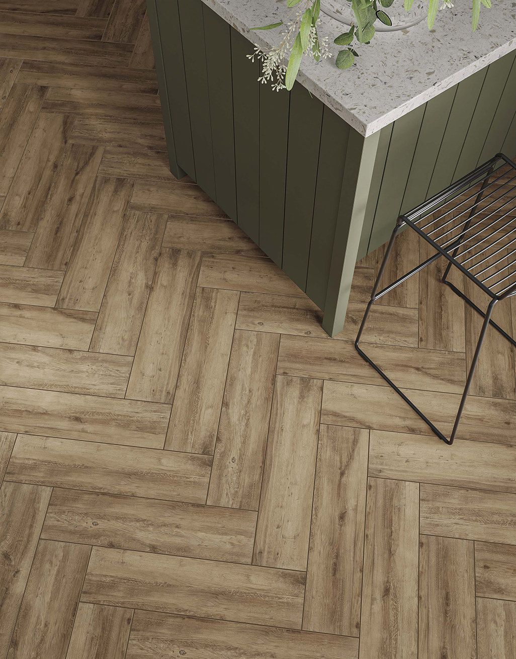 Winslow Natural Oak Herringbone - 60cm x 15cm
