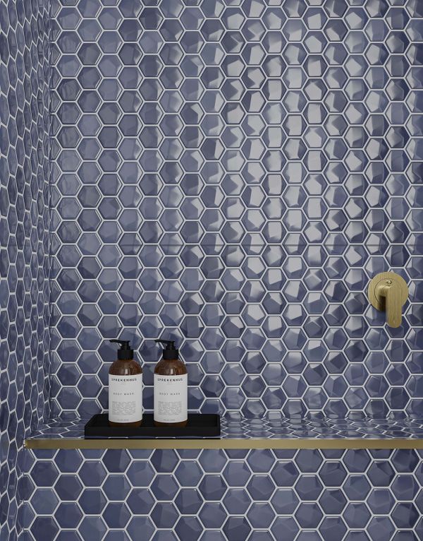 aire blue hex mosaic 27 7cm x 44 5cm