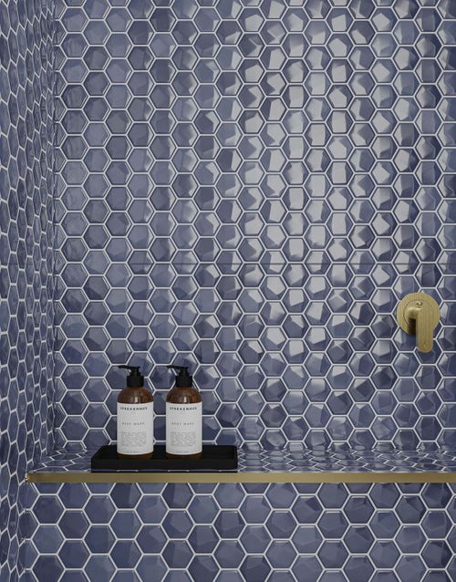 aire blue hex mosaic 27 7cm x 44 5cm