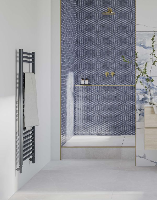 aire blue hex mosaic 27 7cm x 44 5cm