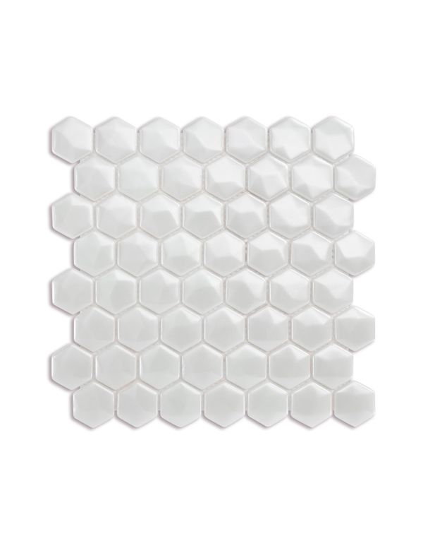 aire white hex mosaic 27 7cm x 44 5cm