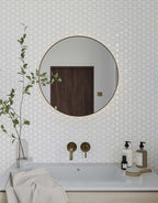 Aire White Hex Mosaic - 27.7cm x 44.5cm