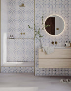 aven blue patterned square mosaic 32 5cm x 32 5cm