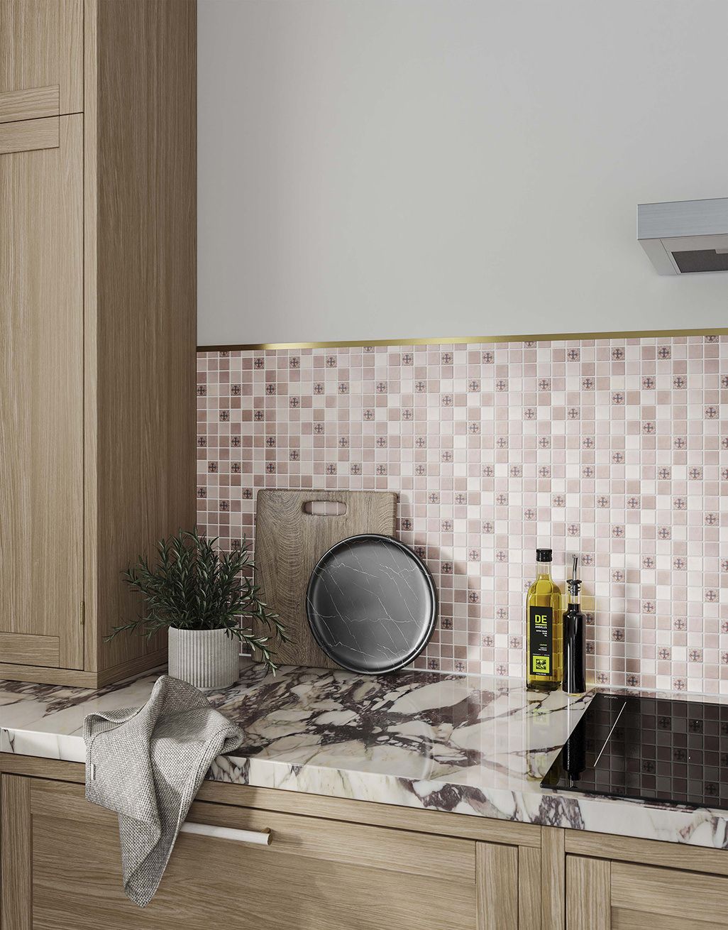 Axis Beige Square Mosaic - 31.7cm x 31.7cm
