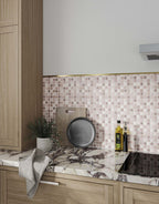 Axis Beige Square Mosaic - 31.7cm x 31.7cm