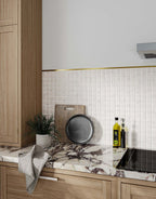 Aven White Marble Square Mosaic - 32.5cm x 32.5cm