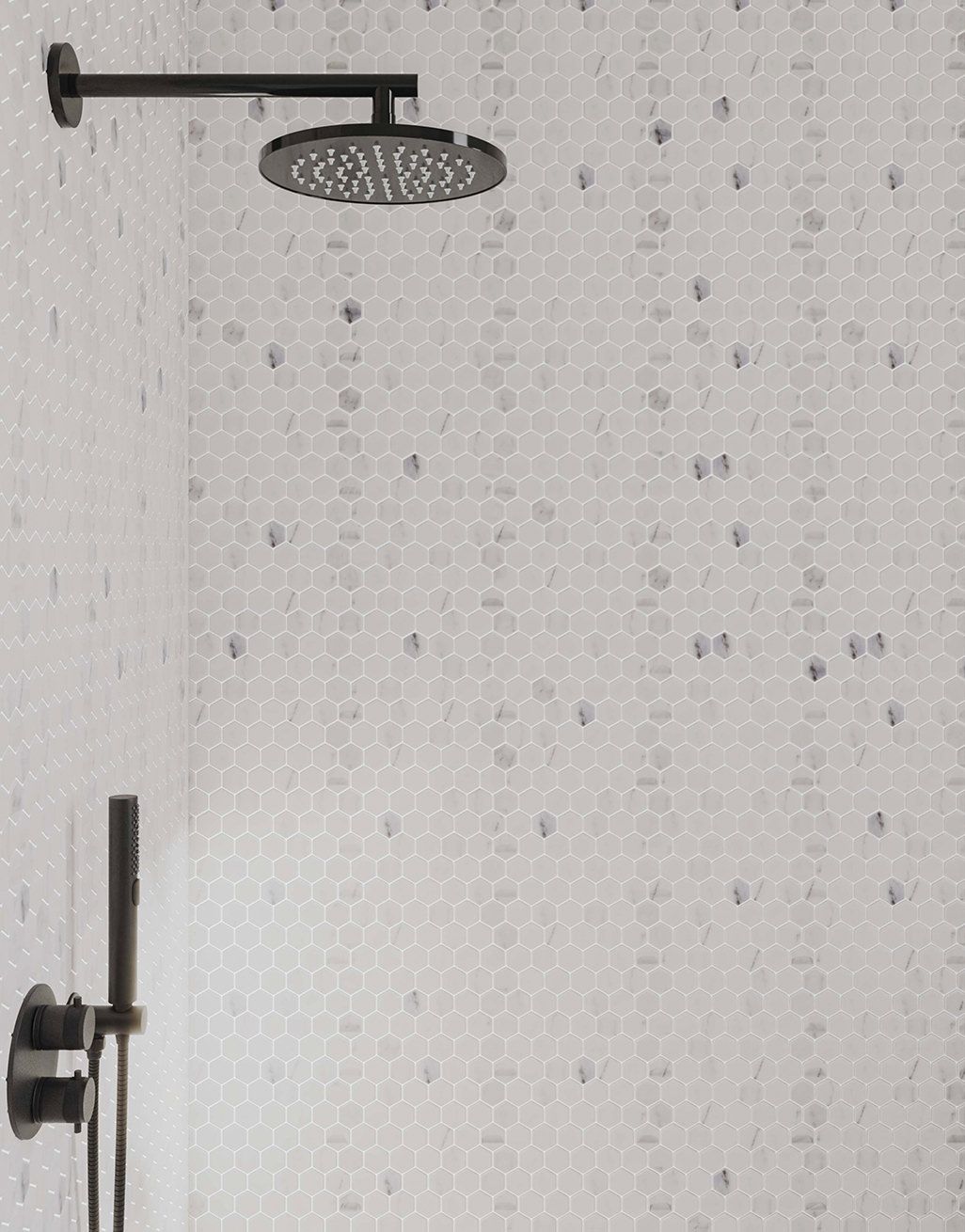Mira White Marble Hex Mosaic - 30cm x 29cm
