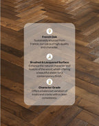 artisan herringbone hot chocolate oak brushed lacquered engineered wood flooring 1