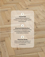 artisan herringbone light cotton oak brushed oiled engineered wood flooring