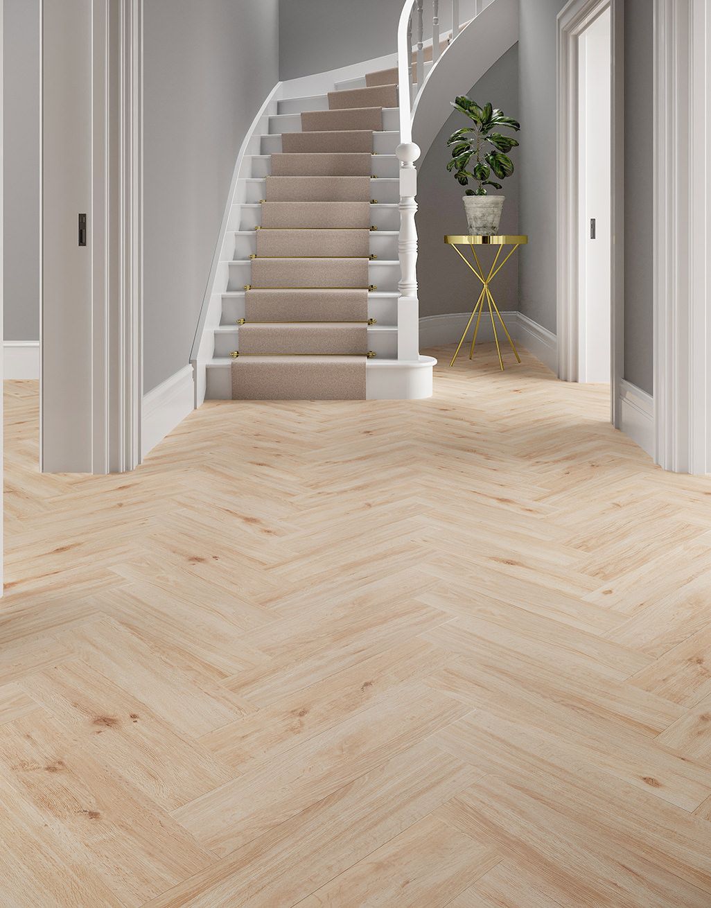 Augustus - Natural Oak Herringbone - 15cm x 60cm