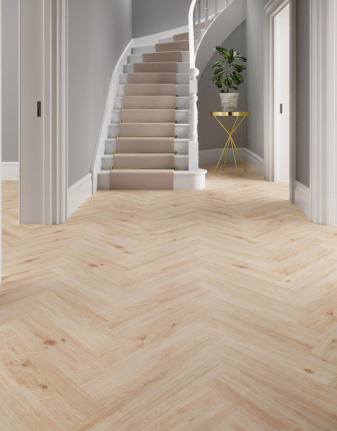 Augustus - Natural Oak Herringbone - 15cm x 60cm