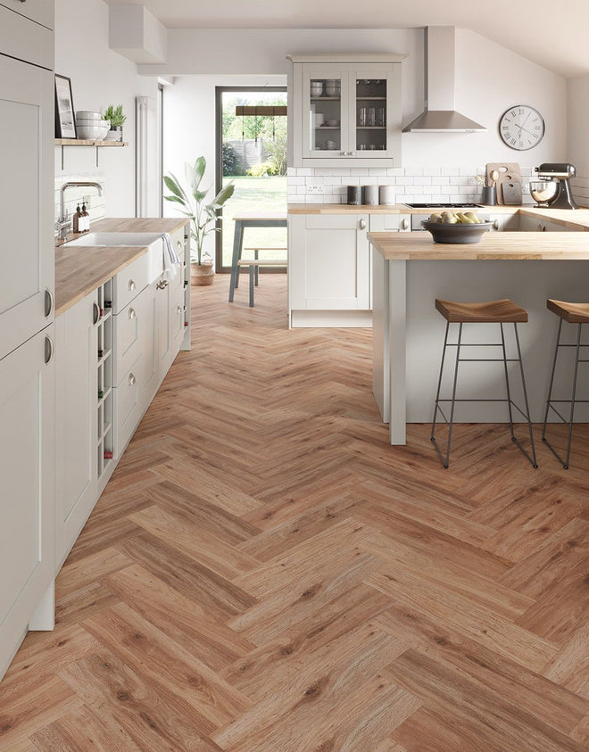 Augustus - Tuscan Oak Herringbone - 15cm x 60cm