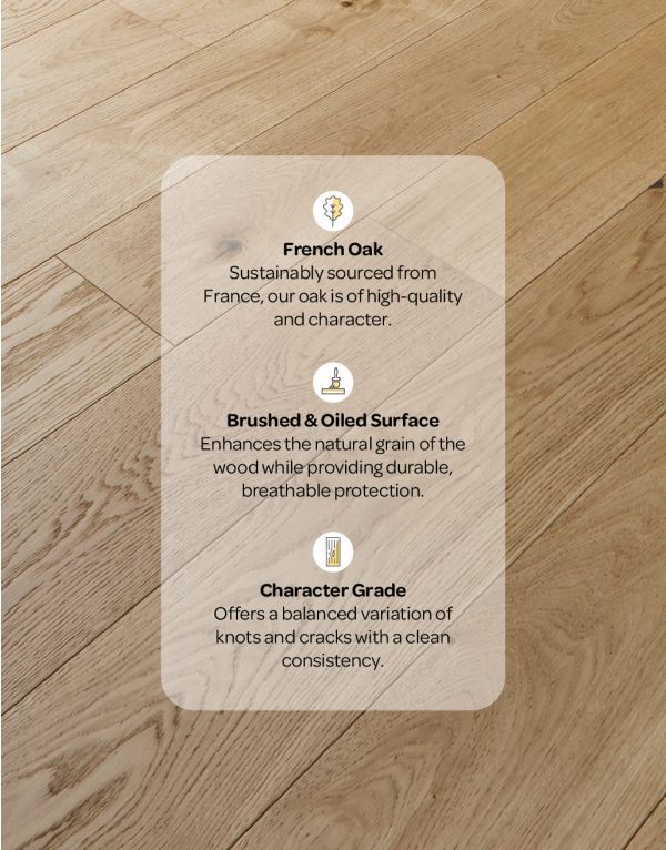 brooklyn natural oak brushed oiled engineered wood flooring