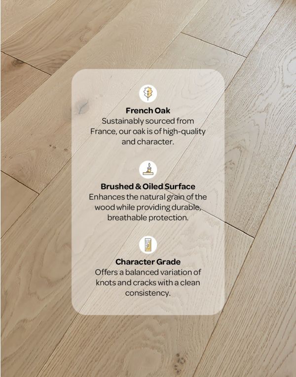 brooklyn vanilla oak brushed oiled engineered wood flooring