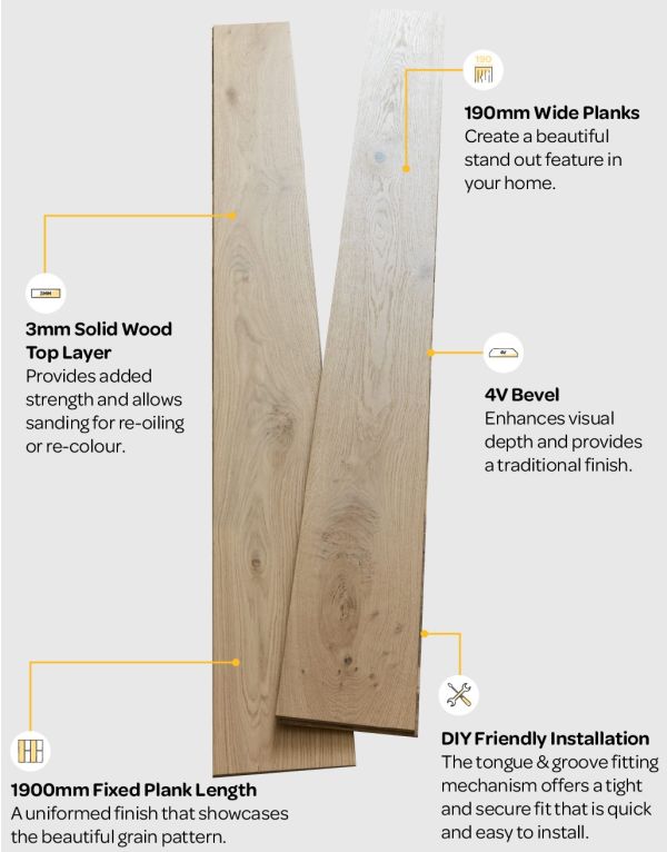 brooklyn vanilla oak brushed oiled engineered wood flooring